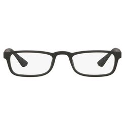 Armação de Óculos de Grau Unissex Tecnol Retangular TN3096U cor Preto Fosco