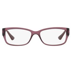 Armação de Óculos de Grau Feminino Tecnol Retangular TN3076 cor Roxo Claro Translúcido