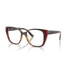 Armação de Óculos de Grau Feminina Vogue Borboleta VO5577L cor Marrom/Vermelho