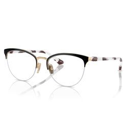 Armação de Óculos de Grau Feminina Vogue Oval VO4304 cor Preto/Dourado