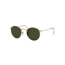 Óculos de Sol Masculino Ray-Ban Redondo RB3447 001 Cor Dourado
