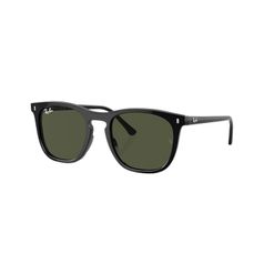 Óculos de Sol Unissex Ray-Ban Quadrado RB2210 901 Cor Preto e Verde