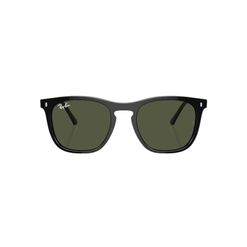 Óculos de Sol Unissex Ray-Ban Quadrado RB2210 901 Cor Preto e Verde