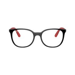 Armação de Óculos de Grau Infantil Ray-Ban Phantos RY1631 cor Preto e Vermelho