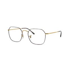 Armação de Óculos de Grau Unissex Ray-Ban Geométrico RX3694V 3177 Cor Tartaruga e Dourado