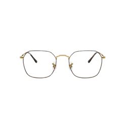 Armação de Óculos de Grau Unissex Ray-Ban Geométrico RX3694V 3177 Cor Tartaruga e Dourado