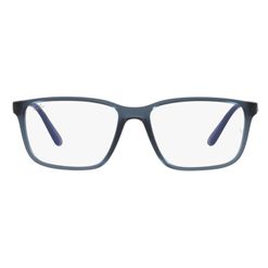 Armação de Óculos de Grau Masculino Ray-Ban Retangular RX7207L 8241 Cor Azul Marinho