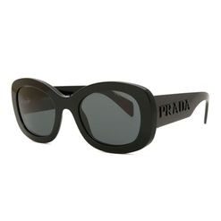 Óculos de Sol Feminino Prada Oval PRA13S 1AB5S0 Cor Preto