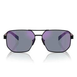 Óculos de sol Masculino Prada Linea Rossa Aviador PS 51ZS 1BO70A Cor Preto Fosco