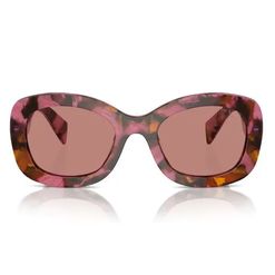 Óculos de Sol Feminino Prada Borboleta PR A13S 18N10D Cor Castanho/Tartaruga