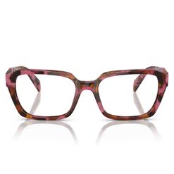 Armação de Óculos de Grau Feminino Prada Quadrado PR 14ZV 18N1O1 Castanho e Tartaruga