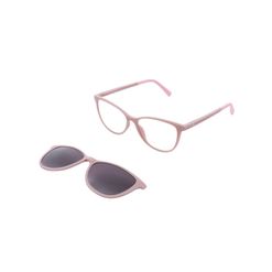 Armação de Óculos de Grau com Clip On Feminina Hit Gatinho 2036 Cor Rosa