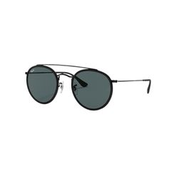 Óculos de Sol Unissex Ray-Ban Redondo RB3647N Preto com Cinza