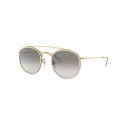 Óculos de Sol Unissex Ray-Ban Redondo RB3647N Ouro com Cinza