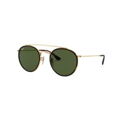 Óculos de Sol Unissex Ray-Ban Redondo RB3647N Dourado com Preto