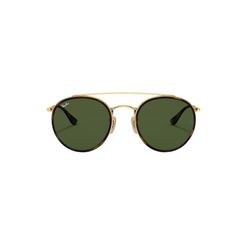 Óculos de Sol Unissex Ray-Ban Redondo RB3647N Dourado com Preto