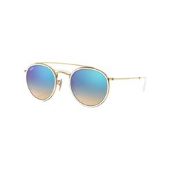 Óculos de Sol Unissex Ray-Ban Redondo RB3647N Dourado e Azul