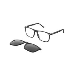Armação de Óculos de Grau com Clip On Masculino Dii Collection Quadrado 1071 Cor Chumbo com Cinza