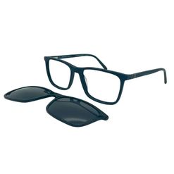 Armação de Óculos de Grau Masculino Bulget Quadrado BG6437M D11 Cor Azul Fosco
