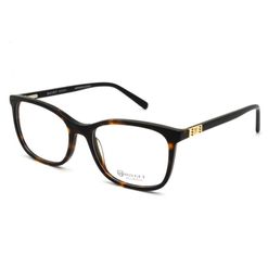Armação de Óculos de Grau com Clipon Feminino Bulget Quadrado BG6435 G21 Cor Preto/Tartaruga