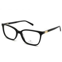 Armação de Óculos de Grau com Clipon Feminina Bulget Quadrado BG6434 D01 Preto Brilho