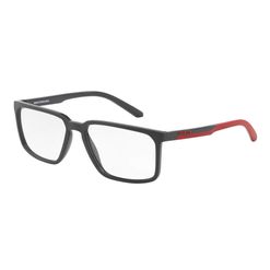 Armação de Óculos de Grau Masculino Arnette Retangular AN7254L 2788 Cor Cinza Escuro e Vermelho