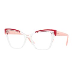 Armação de Óculos de Grau Feminina Vogue Gatinho VO5578L W745 Cor Rosa Translúcido