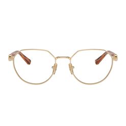 Armação de Óculos de Grau Feminina Vogue Redondo VO4311B 848 Cor Ouro Claro