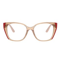 Armação de Óculos de Grau Feminina Vogue Borboleta VO5577L Cor Caramelo Translúcido
