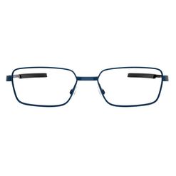 Armação de Óculos de Grau Masculino Oakley Retangular OX3036 303603 Cor Azul e Prata