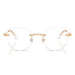 Armação de Óculos de Grau Feminina Swarovski Oval SK1021 Ouro