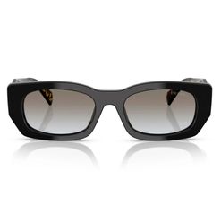 Óculos de Sol Feminino Prada Retangular PR B05S Cor Preto