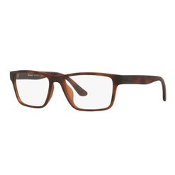 Armação de Óculos de Grau Masculino Tecnol Retangular TN3095U M788 Cor Tartaruga