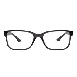Armação de Óculos de Grau Masculino Tecnol Retangular TN3083 Cor Transparente e Preto