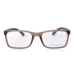 Armação de Óculos de Grau Masculino Tecnol Retangular TN3056 Cor Cinza Translúcido e Preto
