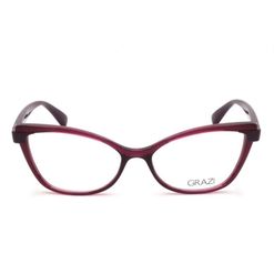 Armação de Óculos de Grau Feminina Grazi Gatinho GZ3120 Cor Bordô