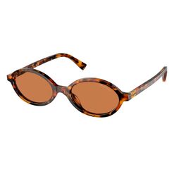 Óculos de Sol Feminino Miu Miu Oval MU 04ZS Cor Tartaruga