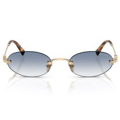 Óculos de Sol Unissex Miu Miu Oval MUA54S Cor Dourado