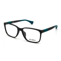 Armação de Óculos de Grau Infantil Miraflex Retangular MF4016 Cor Preto