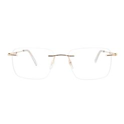 Armação de Óculos de Grau Masculino Bulget Quadrado BG2151M Cor Dourado e Preto