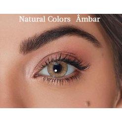 Lentes de Contato Solflex Natural Colors Cor Âmbar 1 Par