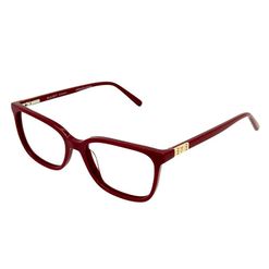Armação de Óculos de Grau Feminino Bulget Quadrado BG6434 Cor Bordô Brilho