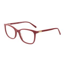 Armação de Óculos de Grau Feminina Bulget Quadrado BG6435 Cor Vermelho e Dourado