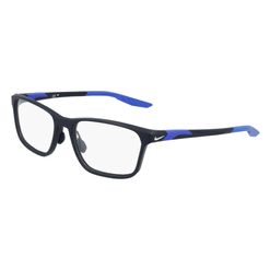 Armação de Óculos de Grau Masculino Nike Retangular 7405 Cor Preto e Azul