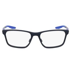 Armação de Óculos de Grau Masculino Nike Retangular 7405 Cor Preto e Azul