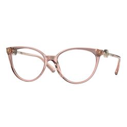 Armação de Óculos de Grau Feminina Versace Phantos VE3298B Rosa Transparente