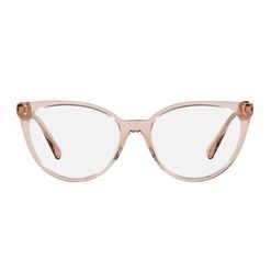 Armação de Óculos de Grau Feminina Versace Phantos VE3298B Rosa Transparente