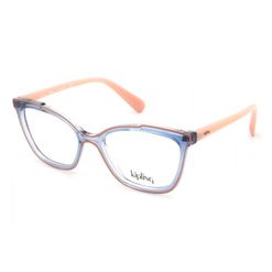 Armação de Óculos de Grau Infantil Kipling Borboleta KP3146 Cor Rosa e Azul Cristal