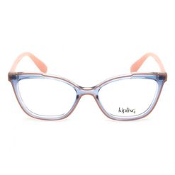 Armação de Óculos de Grau Infantil Kipling Borboleta KP3146 Cor Rosa e Azul Cristal