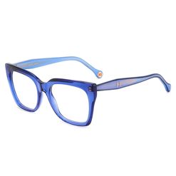 Armação de Óculos de Grau Feminina Carolina Herrera Quadrado Her 227 ZX9 Cor Azul Cristal